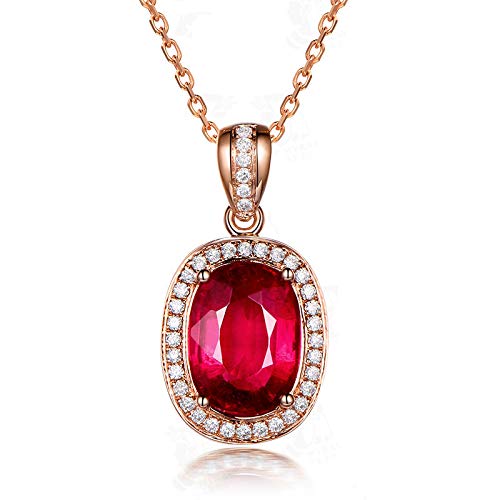 Pendentif rubis rose pour mariage et soirées habillées en argent 925