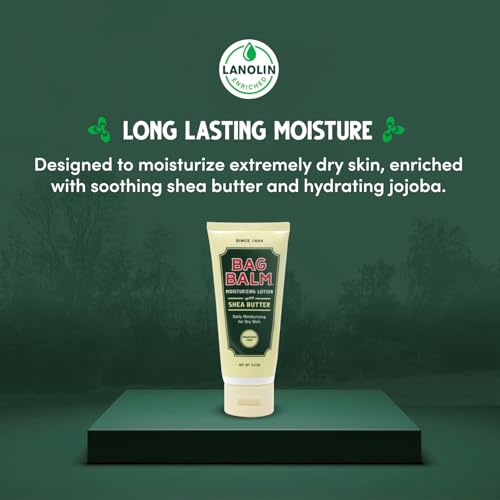 Bag Balm Vermont's Original Hand & Body Dry Skin Lotion with Shea Butter and Jojoba, Daily Hand Lotion for Dry Hands - Fragrance-Free, Non-Greasy Hand Moisturizer, Tube - 3oz, 2 Pack