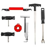 BTSHUB 7pc Classic Vintage Car Windscreen Removal Tool Set Windshield Remover Trim and Upholstery Adhesive Puller Set