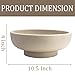LIN CHUAN Large Decorative Bowl, Fruit Bowl for Kitchen Counter, Modern Resin Bowl for Home Decor, Key Holder for Entry Table, Sand Beige