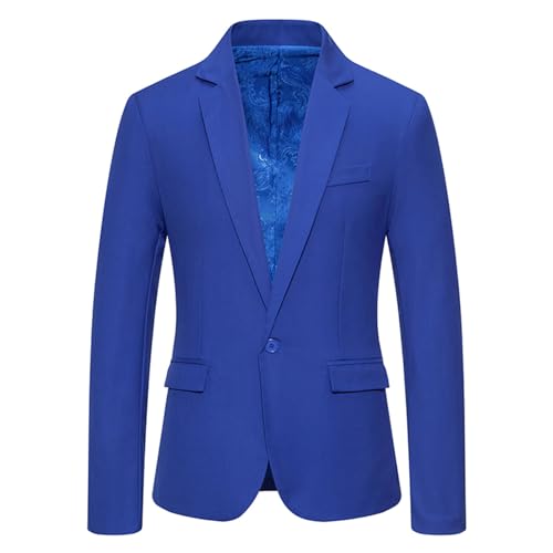 Mens Single Breasted Blazer Slim Fit Notch Lapel Suit Jacket Casual Long Sleeve Blazers Wedding Prom Party Jackets