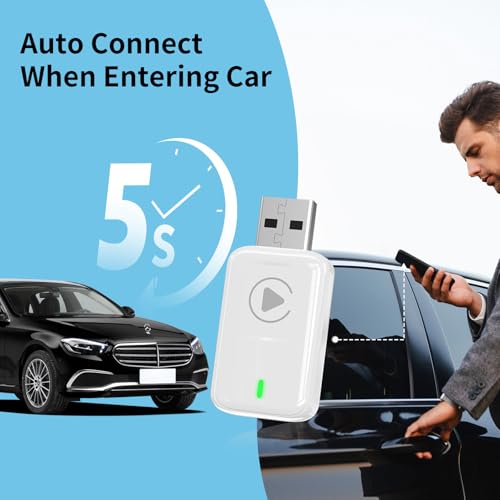 Wireless CarPlay Adapter, 2-in-1 Carplay and Android Auto Plug & Play Adapter, Converts Wired to Wireless Car Play, Auto Connect, No Latency for Apple iPhone iOS 10+/Android 11 and Cars from 2015+ by LETWESAF - Image 8