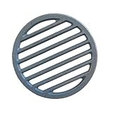 URPIZY Parrilla redonda de hierro fundido para estufa de chimenea. Pieza de repuesto para quemadura eficiente con circulación de aire optimizada y almacenamiento seguro de madera
