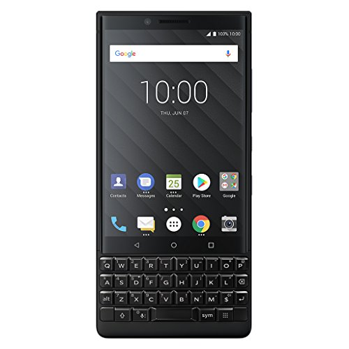 BlackBerry KEY2 128GB (Dual-SIM, BBF100-6, QWERTY Keypad) Factory Unlocked SIM-Free 4G Smartphone (Black Edition)