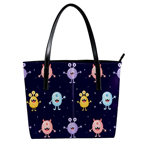 Sac fourre-tout personnalisé zippé motif monstre multicolore décontracté