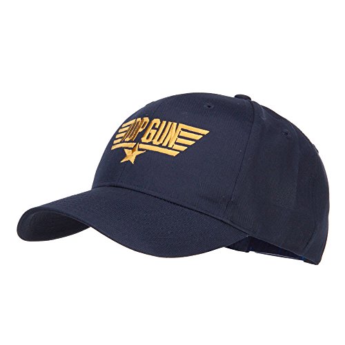 Top Gun Logo Embroidered Pro Style Cap - Navy OSFM - Thumbnail 3