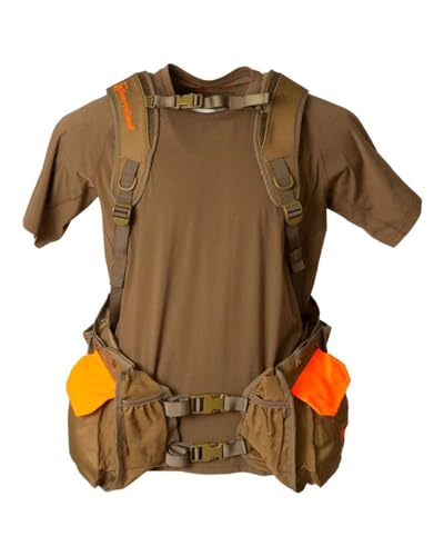 Banded Upland Strap Vest 3.0 1200D Water-Resistant Rip Stop Fabric - Brown - Adjustable Shoulder Straps - Rear Game Pouch3