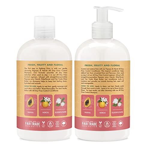 Sheamoisture Shampoo And Conditioner Papaya & Neroli 2 Count Shampoo For Women All Day Frizz Control 13 Oz #TOP1