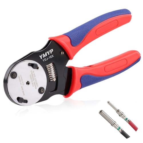 YMYP Deutsch Closed Barrel Crimper 4 Way Indent,8 Impression Type for Deutsch Solid Contacts Gage 1.16-2.08mm² (18-14 AWG)