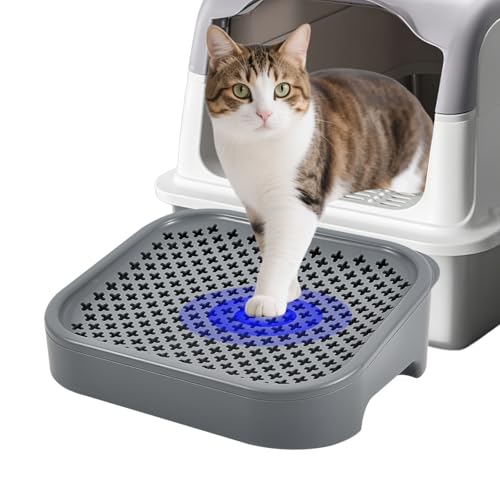 SpaceTime Elevated Cat Litter Mat for Litter Box,Trapping Litter Ramp/Steps
