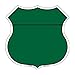 SMART BLONDE Green|Black Plain Highway Shield Metal Sign HS-004