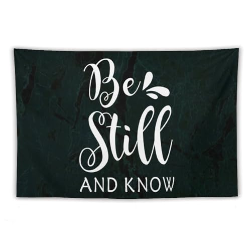 Tapiz para colgar en la pared Be Still de 60x90 para un dormitorio relajante