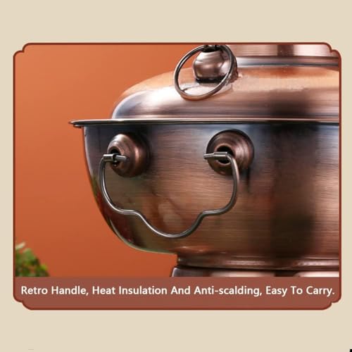 Olla Hot Pot China Tradicional Cobre Dorado 24cm miniatura 5