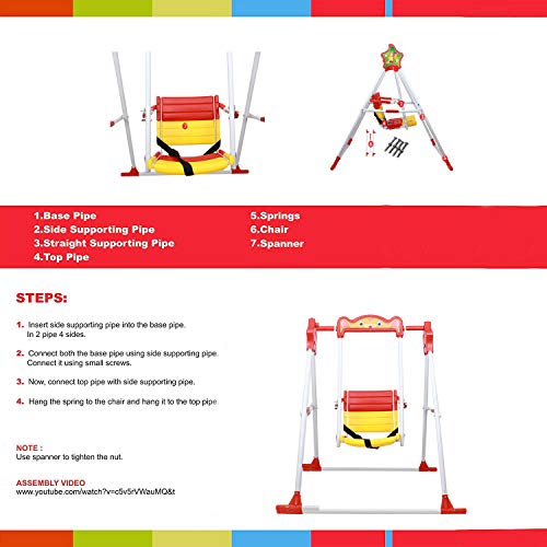 Maanit-Garden-School-Toy-Swing-For-Children-Babies-Indoor-Outdoor-MulticolourAlloy-Steel-Single-Seater