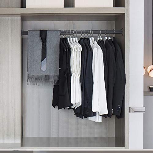 Vimayta Shower Curtain Rod, 27-43 Inches Tension Curtain Rod Metal, 1 Inch Adjustable Spring Tension Shower Curtain Rod For Bathroom, Shower Stall, Closet, Easy To Use, Matte Black #TOP2