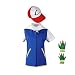 SAIANKE Costume Hoodie Cosplay Jacket Gloves Hat Sets for Trainer Kids Blue, 120 for 6-7T