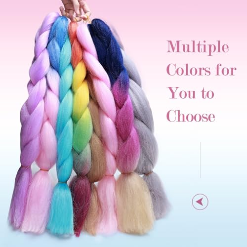 TESS Braids Extensions Braun 60 cm, Jumbo Braids Kunsthaar Zum Einflechten Box Braids Haarverlängerung Zopf 100g/Bündel Haar Braids Extension (1 Stück-Kastanienbraun)