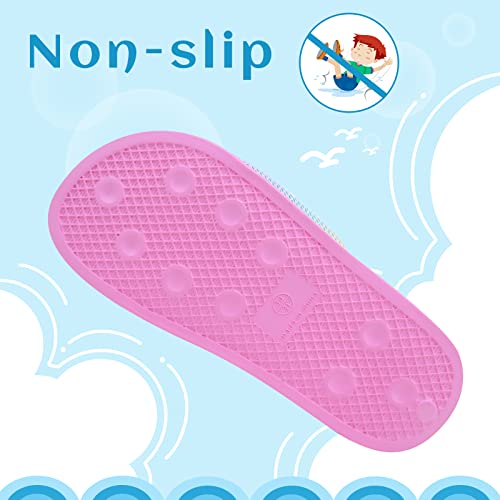 Watelves Girls & Boys Slide Sandals Kids Summer Slippers Slip On For Outdoor Beach Pool Shower (Little Kid/Big Kid) (Rainbow, 30/31) #TOP2