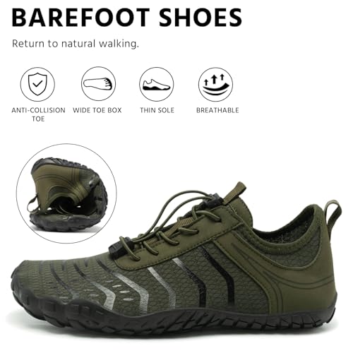 Image of EWUHA Barefoot Shoes Womens Mens Footwear for Walking Hiking with Wide Toe Box,Healthy & Non-Slip,Breathable Barefoot Vitality Water Shoes for Beach Pool Swim Outdoor (Unisex)