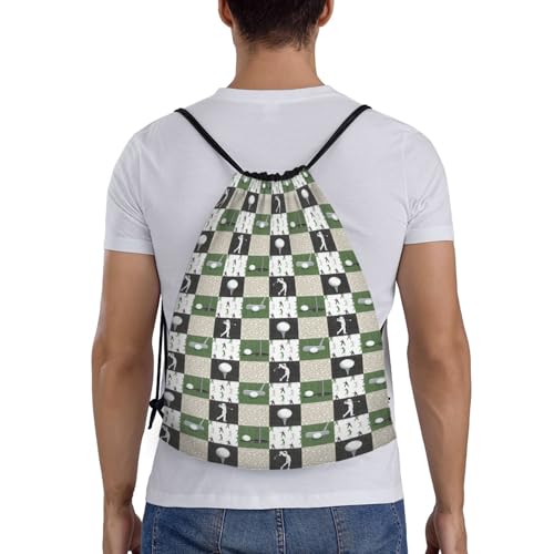 Fashion Funny Golf Sports Bag for Women Men Drawstring Backpack Bag Sackpack for Gym Shopping Sport Yoga2