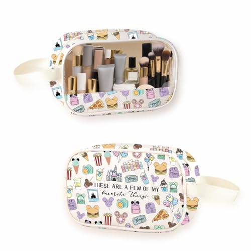 Trousse de toilette transparente maquillage motif souris féerique