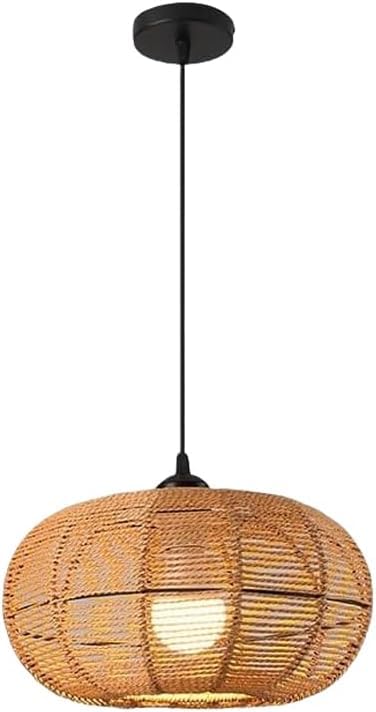 Lustre d'intérieur en corde de chanvre pour chambre et salle à manger chaleureuse