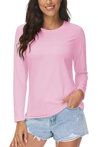 MAGCOMSEN Women's UPF 80+ Workout Shirts Long Sleeve Atheltic T-Shirt Quick Dry Rash Guard Swim Tops
