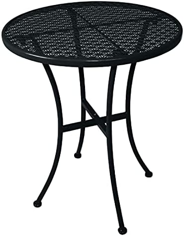 Bolero Black Steel Patterned Round Bistro Table Restaurant Bar Cafe