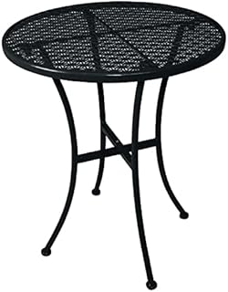 Bolero Black Steel Patterned Round Bistro Table Restaurant Bar Cafe