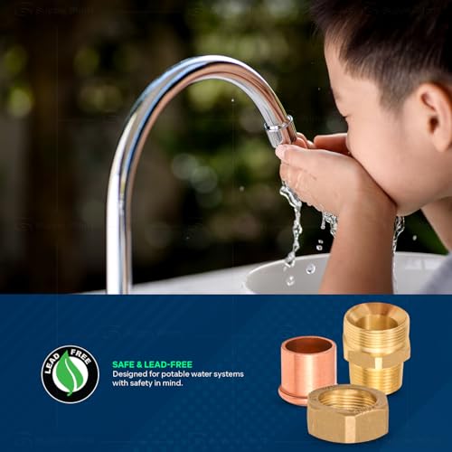 Everflow DDNV0034 3/4" Copper Union Fitting with Sweat to Male Threaded Connects by SUPPLYGIANT - Image 6