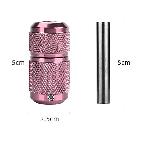 Atomus 25Mm Tattoo Grips Tubes Self-Lock Aluminum Alloy Tattoo Gun Grip Auto Self Locking Handle For Tattoo Machine Supply Body Art Tattoo Machine Parts Grips (Pink) #TOP1