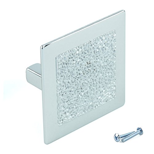 Preisvergleich Produktbild M4TEC Möbelknopf Möbelgriff Schubladengriff Knopfgriff Schlafzimmer Küchenschrank Chrom Poliert. V3 Serie: 58 x 58 mm
