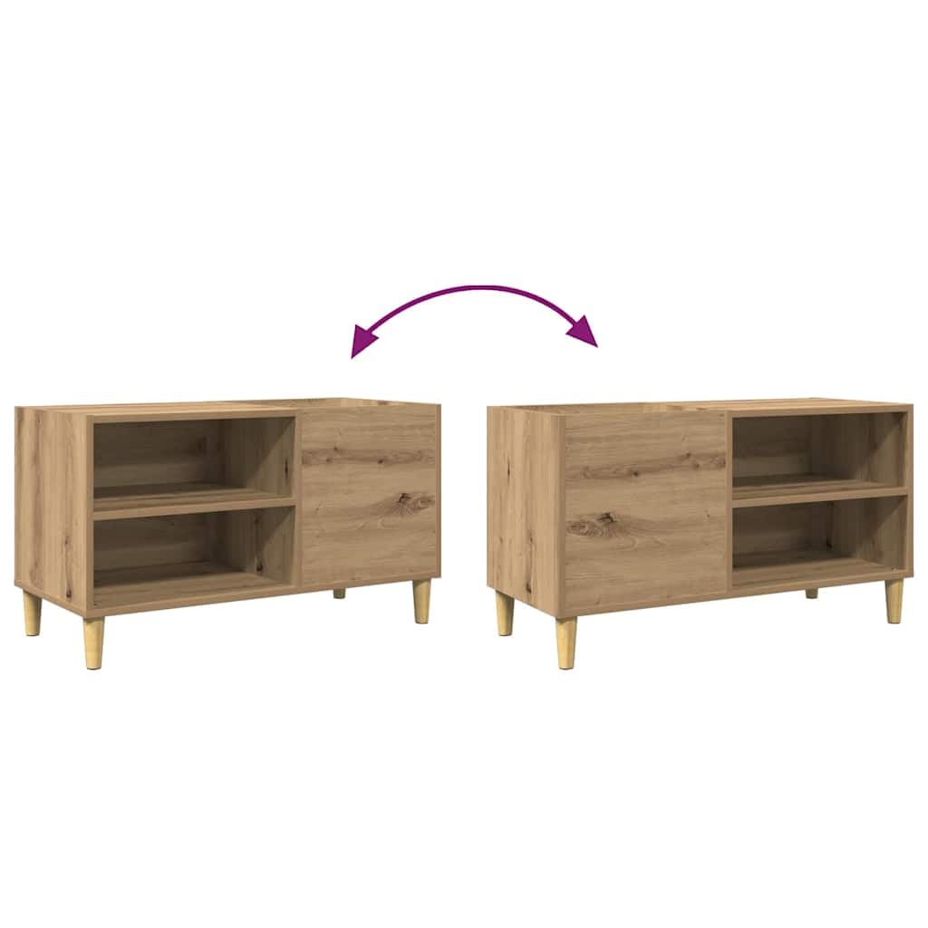 Hothingwell Szafa A Discs Chene 84 5x38x48 cm Drewno Ingenierie | Przechowywanie płyt winylowych LP, wytrzymały blat na gramofon, drewniane nogi, meble boczne lub biurko