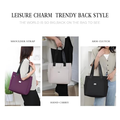 Gloryboom Shoulder Bag, 2026 New Large Capacity Water Repellent Multi Pocket Nylon Shoulder Bag, Tote Bags3