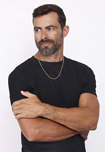 Kuzzoi - Collana da Uomo con Maglie Dorate