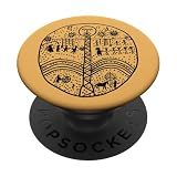 Tamburo Altaico Altai Kizi Sciamanesimo Turkic Kamlanie PopSockets PopGrip Adesivo