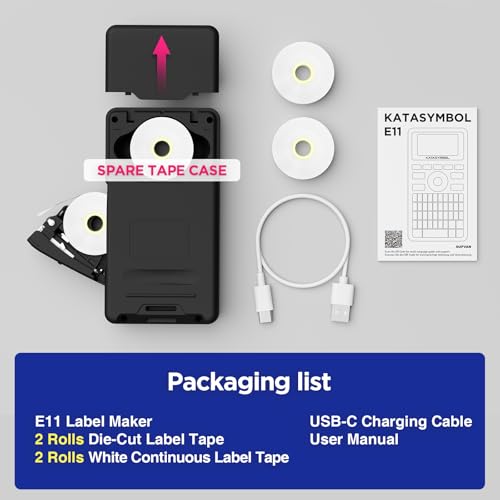 SUPVAN E11 Keyboard & Bluetooth Label Maker Machine with 4 Tapes - image 9