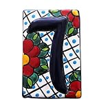 ARTESANO | Talavera House Numbers Hand Painted (1) | Address Number | Tiles for Sign | Ceramic Tile