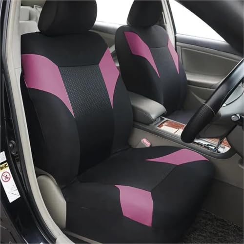 Housses de siège avec rembourrage mousse confortable jacquard rose auto