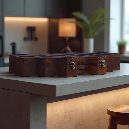 Image of Vintage Wooden Watch Box for Men, Timepiece Display Case, Watch Storage Organizer, Jewelry Box for Women, Birthday & Anniversary Gift (16 Compartments)