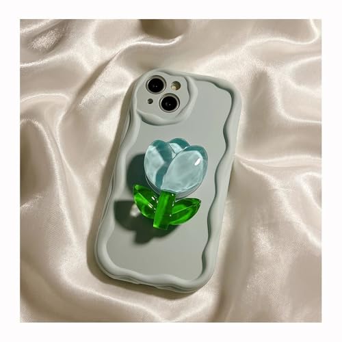 Coque iPhone 13Pro verte motif fleur chic CandyCrystal idéale pour vos sorties et soirées
