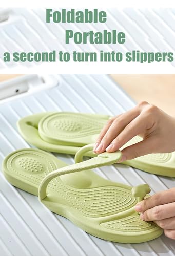 Travel Flip-Flop for Women and Men, Portable Foldable Slippers Soft Comfy Non-Slip Quick Dry House Bathroom Shower Shoes Spa Gym Swimming Sandals Beach2