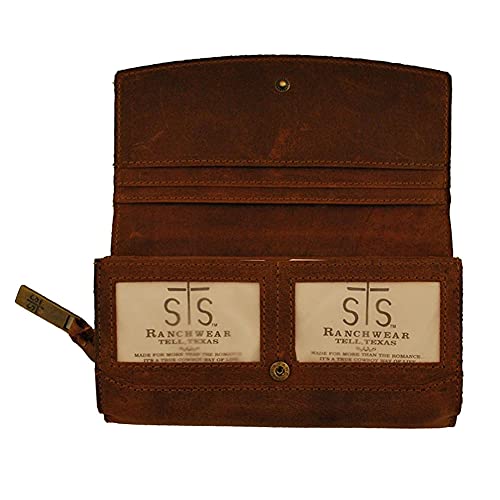 STS Ranchwear Women's Leather The Baroness Tri-fold Wallet, Lightweight,Brown, One Size3