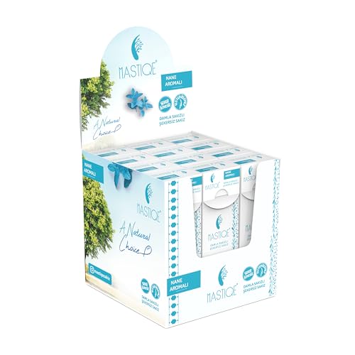 Doğal Aromalı Damla Sakızlı Şekersiz Sakız 20 Grx 12 Adet (Nane)
