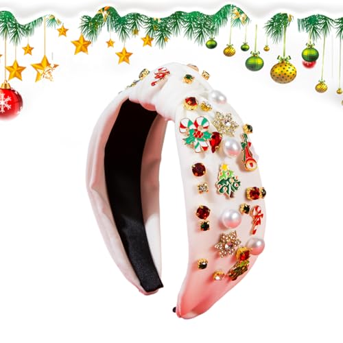 Generisch Christmas Headband | Stylish Pearl Headpiece - Photo Box Fancy Dress Headband | For Brides Women Girls Ladies Wives Cosplay Enthusiasts Family Celebration Office Party Winter Wedding