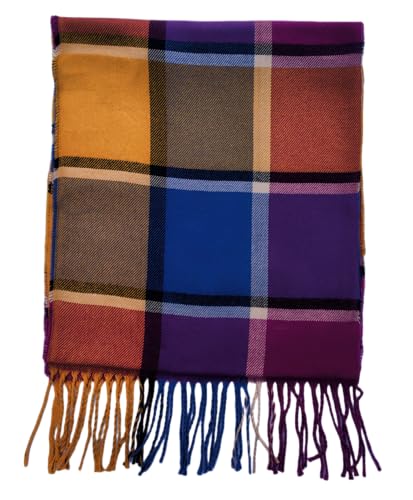 Wander Agio Winter Kids Scarf Warm Shawls Scarves Parent-child Scarf Womens Plaid Scarfs Small3