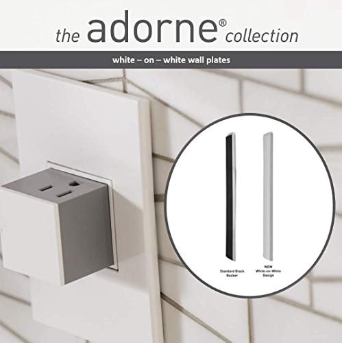 Legrand adorne Gloss White-on-White, 1-Gang + Wall Plate, AWP1G3WHW4-4P (4 Pack) by adorne - Used condition - Image 4