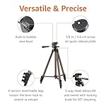 Amazon Basics 50-inch Lightweight Portable Camera Mount Tripod Stand with Bag, for Travel Photography, Champagne - Image 2