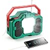 HYCHIKA Emergency Weather Radio, Portable Led Camping Lantern 1500LM Rechargeable LED Light, Outdoor Bluetooth Speaker with FM Radio, 8000mAh Power Bank for Emergency, Camping and Hiking