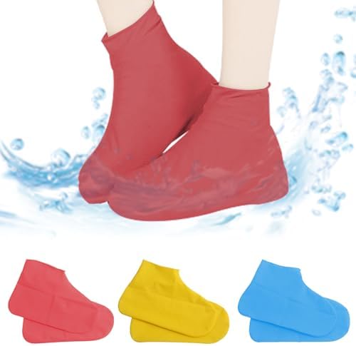 Wxinsheng Schuhüberzieher 4 Paar - Wasserdichte Gummischuhe Für Regen & Schnee, Größe 34-48